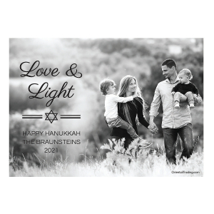 Custom Photo Love & Light Hanukkah Cards (25 Piece(s))
