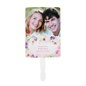 Custom Photo Garden Party Wedding Favor Fans (Per Dozen)