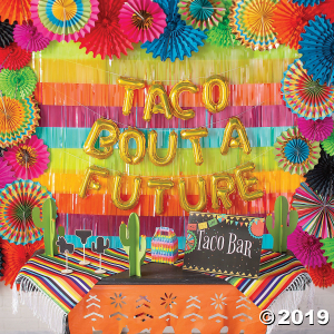 Fiesta Hanging Paper Fan Decorations (1 Set(s))