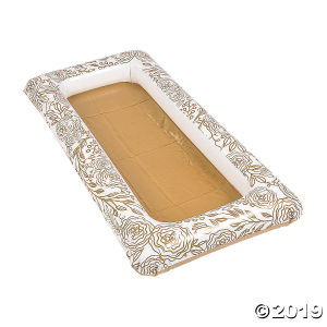 Inflatable Gold & White Floral Wedding Buffet Cooler (1 Piece(s))