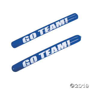 Inflatable Blue Go Team Noisemaker Sticks (Per Dozen)