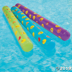 Inflatable Emoji Pool Noodles (6 Piece(s))