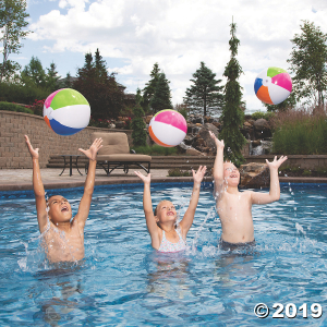 Inflatable 10" Bright Spring Medium Beach Balls (Per Dozen)