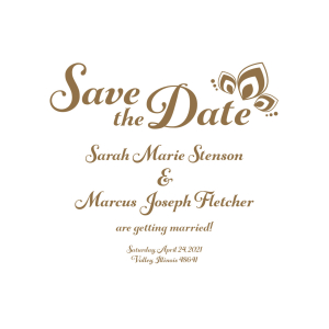 Custom Photo Peacock Inspired Save the Date Cards (25 Piece(s))