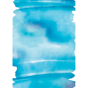 Personalized Blue Watercolor Wedding Invitations (25 Piece(s))