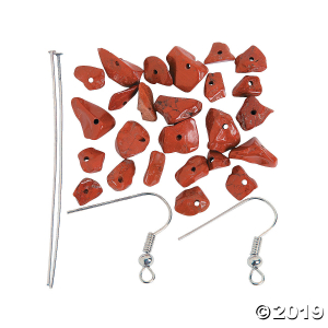 Red Stone Earrings Craft Kit (3 Pair)