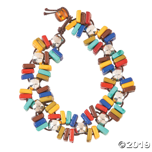 Flat Square Bead Stretchy Bracelet Craft Kit (Makes 2)