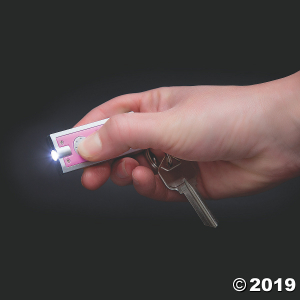 Pink Ribbon Flashlight Keychains (Per Dozen)