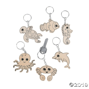 Color Your Own Sea Life Keychains (Per Dozen)