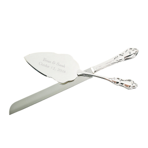 Personalized Traditional Wedding Cake Knife & Serving Set (1 Set(s))