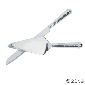 Elegant Wedding Cake Knife & Server Set (1 Set(s))
