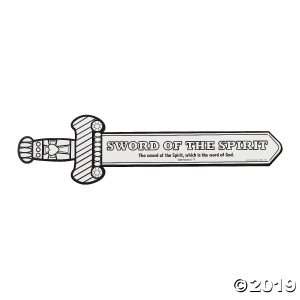 Color Your Own "Armor of God" Swords (Per Dozen)