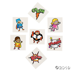 Superhero Tattoos (72 Piece(s))