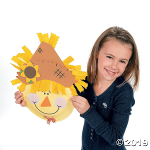 Paper Plate Scarecrow Craft Kit (Makes 12)