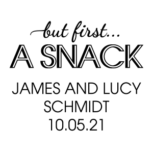 Personalized But First A Snack Treat Bags (24 Piece(s))