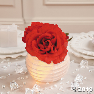 Mini White Hanging Paper Lanterns (Per Dozen)