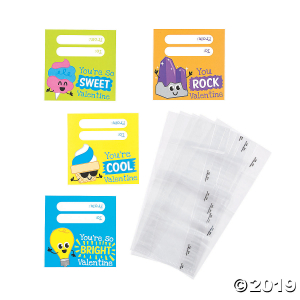 Valentine Treat Bag Toppers with Bags (1 Unit(s))