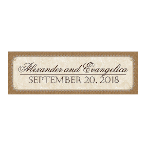 Personalized Medium Rustic Wedding Vinyl Banner (1 Piece(s))