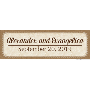 Personalized Medium Rustic Wedding Vinyl Banner (1 Piece(s))