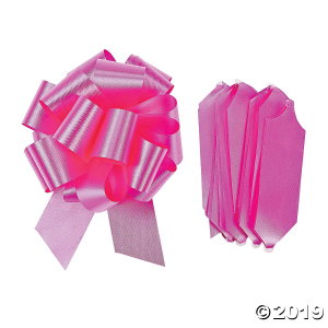 Hot Pink Wedding Pull Bows (Per Dozen)