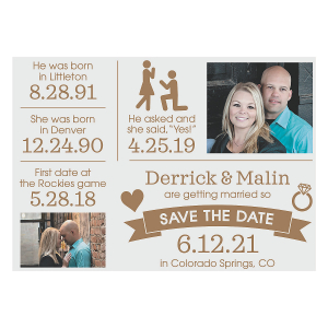 Custom Photo Timeline Save the Date Cards (25 Piece(s))