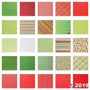 Bright Christmas Scrapbook Paper Pack (100 Sheet(s))