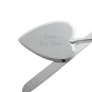 Personalized Heart-Shaped Wedding Cake Server Set (1 Set(s))