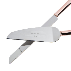 Personalized Rose Gold Cake Serving Set (1 Set(s))