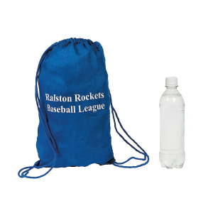 Personalized Blue Drawstring Bags (Per Dozen)