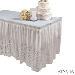 Lace-Printed Table Skirt (1 Piece(s))