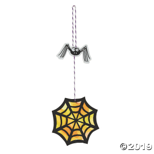 Hanging Spider & Web Tissue Paper Craft Kit (Makes 12)