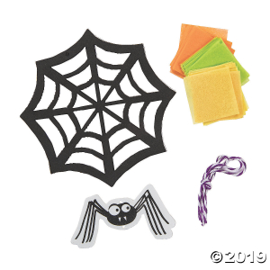 Hanging Spider & Web Tissue Paper Craft Kit (Makes 12)