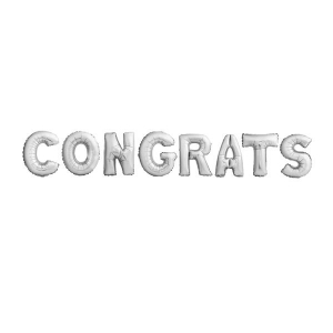 Silver Congrats Balloon Kit (Per kit)