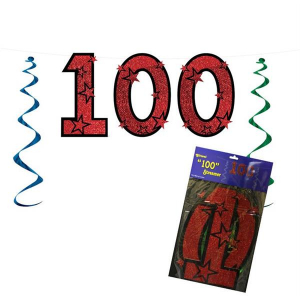 100 Red String Banner Decoration