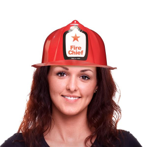 Red Plastic Fire Helmets (Per 12 pack)