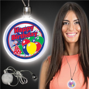 LED Birthday Pendant Necklace