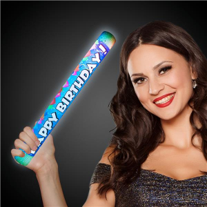 LED Happy Birthday White Foam Lumiton