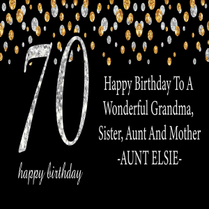 Sparkling 70th Birthday Custom Banner - 12 x 24