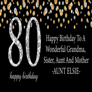 Sparkling 80th Birthday Custom Banner - 12 x 24