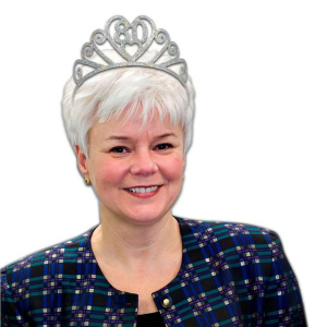Glitter Heart 80 Birthday Tiara (Per tiara)