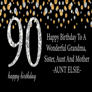 Sparkling 90th Birthday Custom Banner - 12 x 24