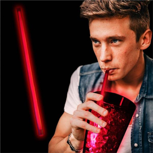 Red 9" Glow Straws (Per 25 pack)