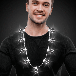 LED Silver Disco Ball Necklace