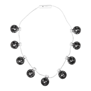 LED Silver Disco Ball Necklace