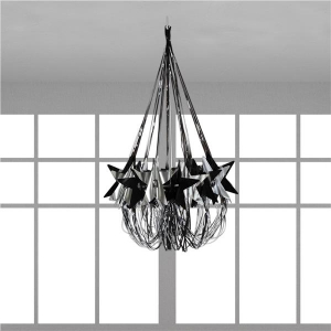 Silver & Black Star Chandelier