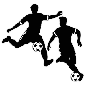 Male Soccer Player Cutouts (Per 2 pack)