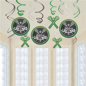 Lacrosse Swirl Hanging Decoratrions (Per 12 pack)