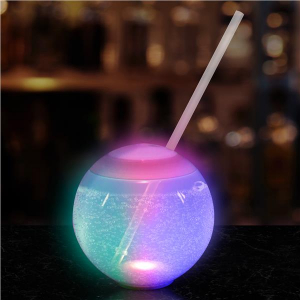 LED 20 oz Tumbler Ball Cup with Straw
