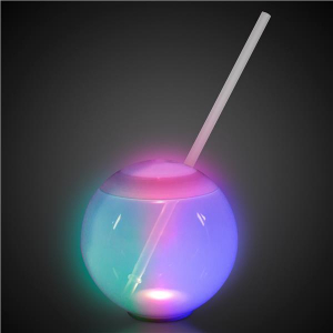 LED 20 oz Tumbler Ball Cup with Straw