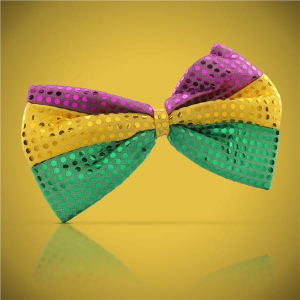 Mardi Gras Sequin Bow Tie